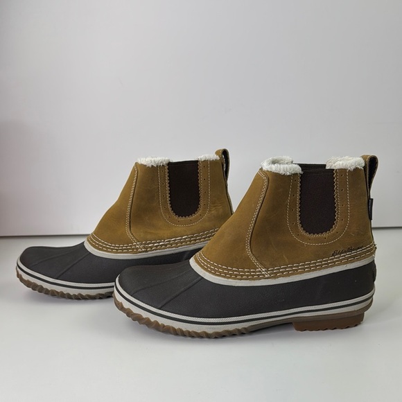 EB Originals Hunt Pac Eddie Bauer Tan and Brown Waterproof Boots - Picture 8 of 15